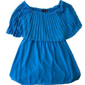 NWT Antthony Originals Pleated Off-Shoulder Tunic Top Size M Short Sleeve